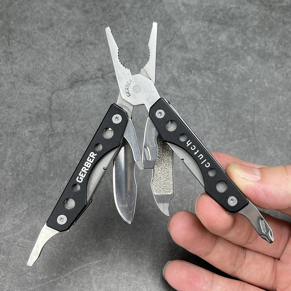 

Clutch Compact Multi-Pliers with 9 Functions EDC Tool Wire Cutters Bottle Opener Tweezers Screwdriver