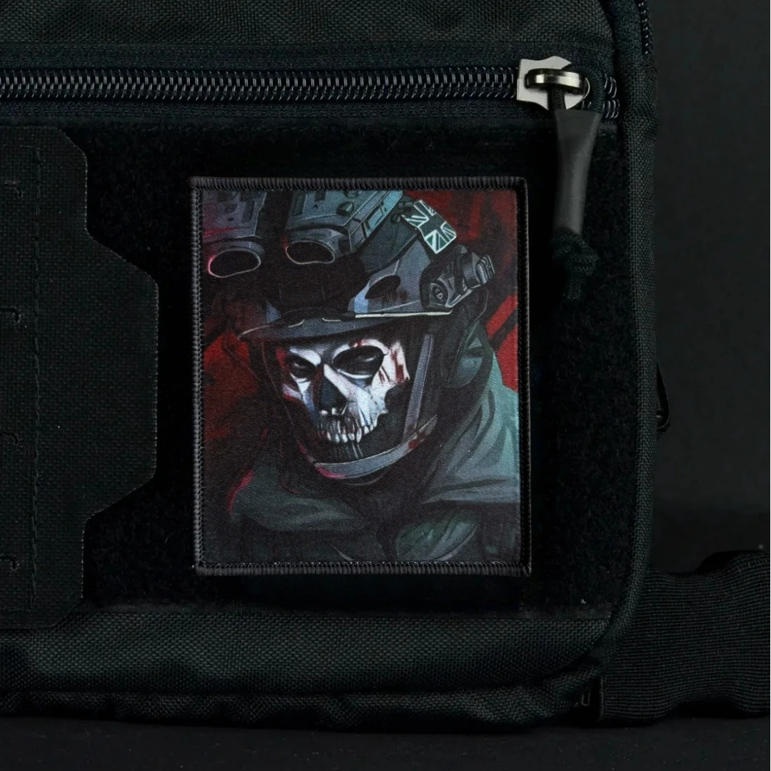 Call of Duty Ghost Mask тактическая нашивка скелет солдат боевой значок крючок с принтом