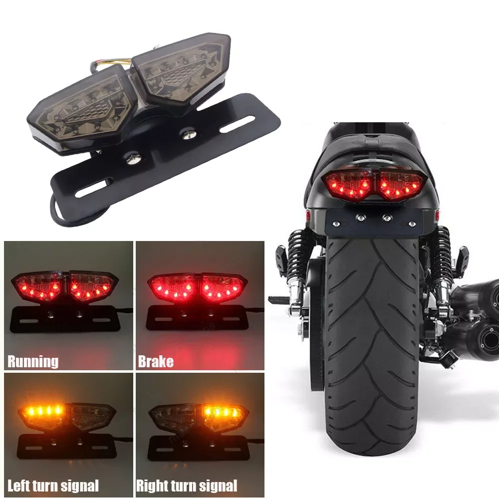 

120x32x38mm Motorcycle LED Tail Light Brake Indicator Lamp Motorbike Rear Lamp Modified Accessories Decorative Light