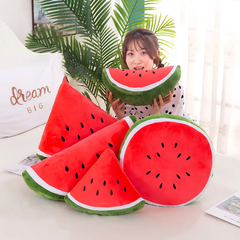 

Simulation Software Watermelon Fruits Vegetables Pillow Kawaii Plush Toys Cartoon Anime Model Doll Stuffed Toy Christmas Gift