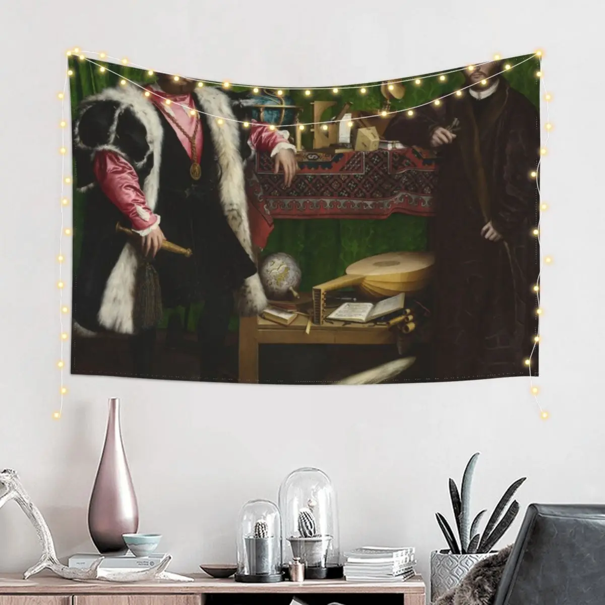 The Ambassadors - Гобелен Hans Holbein the Younger декор для ванной комнаты ковер настенное