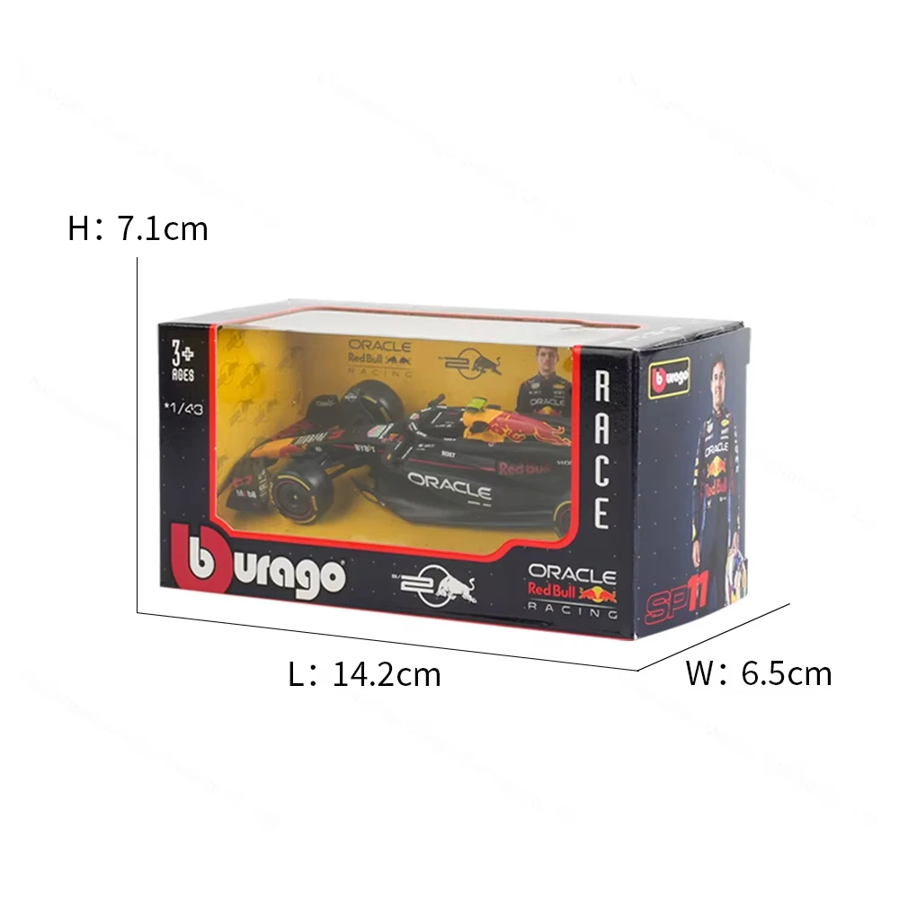 Bburago 1:43 RedBull RB20 1 Verstappen 11 Perez F1 2024 Oracle литая под давлением модель автомобиля
