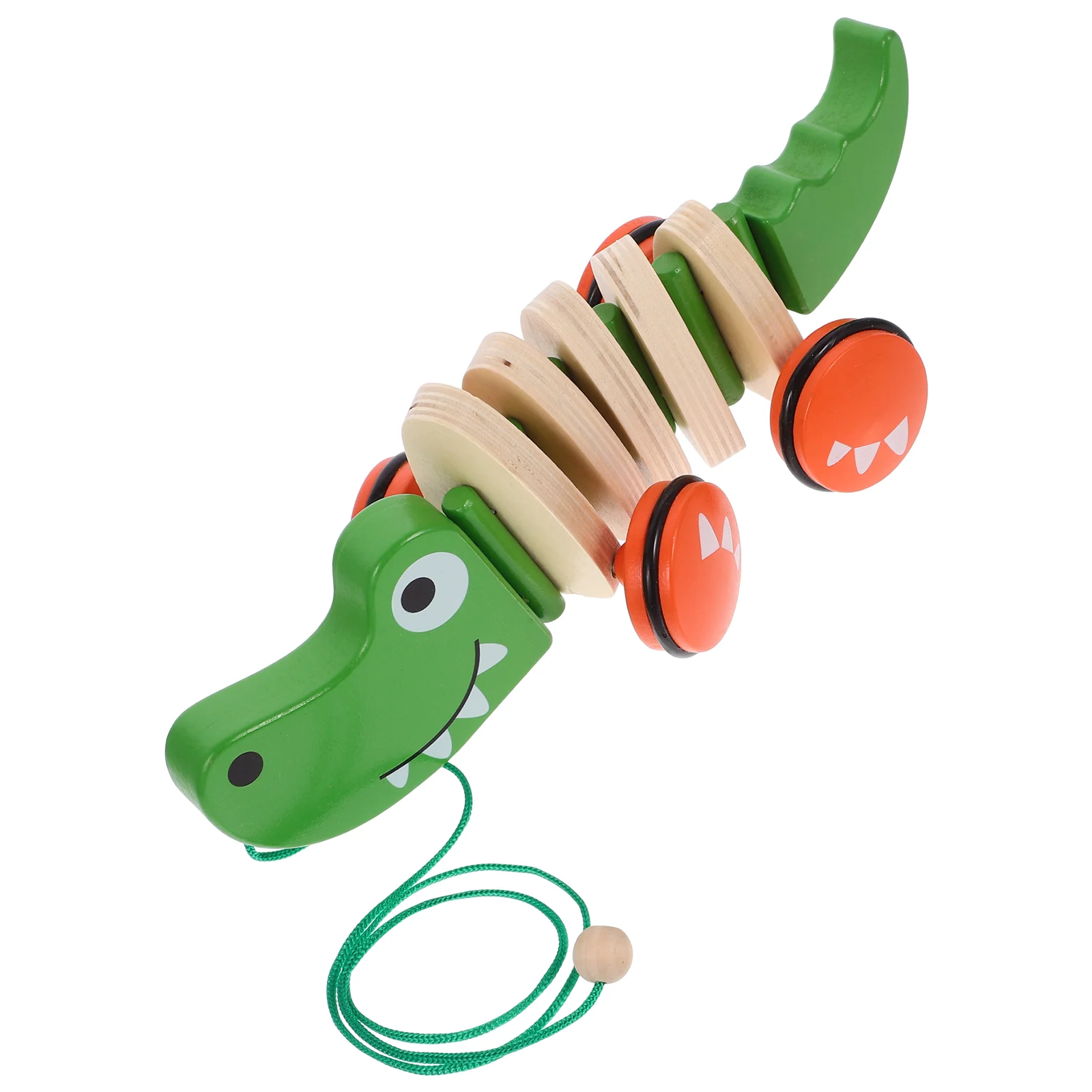 Деревянная игрушечная машинка тянущая тележка детская креативная коляска для