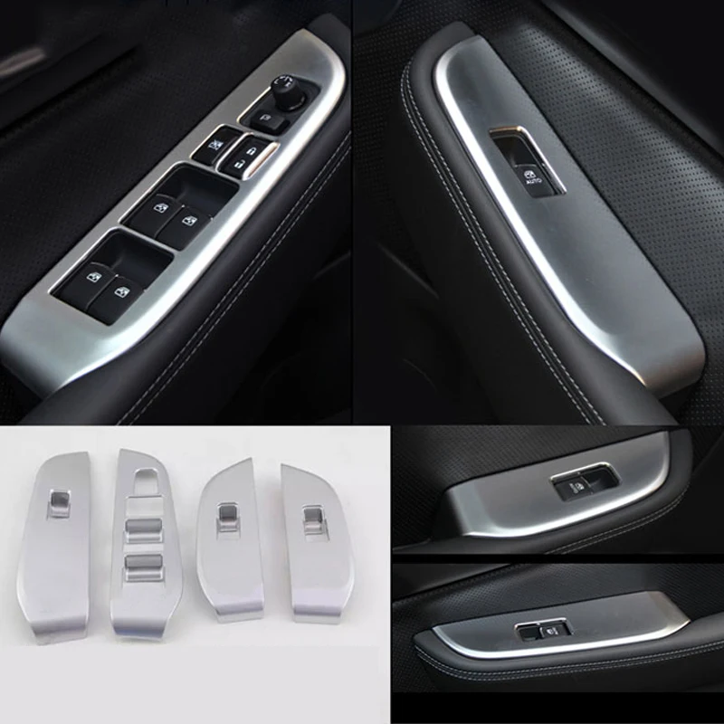 Матовый серебристый хромированный подлокотник для окна автомобиля двери