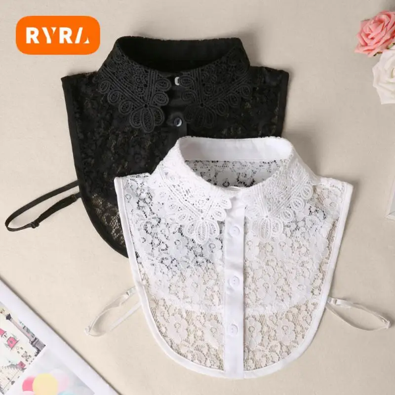 

Half-length Shirt High-quality All-match Free Szie Solid Color Lace Suit Accessories Collar Fake Collar Fashion Nylon Silk 2023