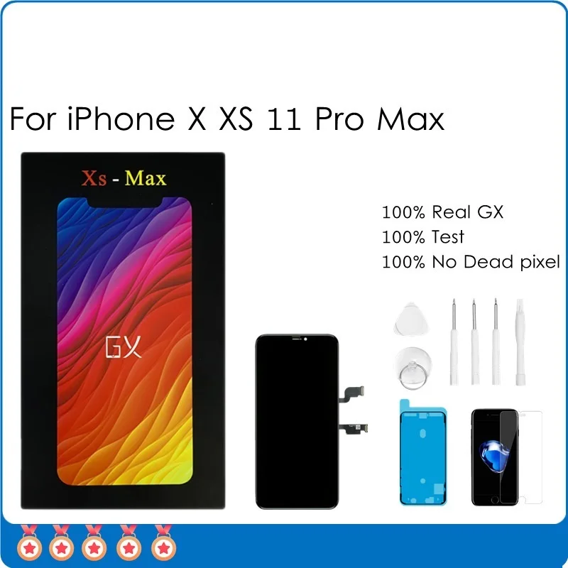 

OLED For iPhone X XS Max 11 Pro LCD Display Digitizer Touch Screen No Dead Pixel Assembly Replacement + Gifts