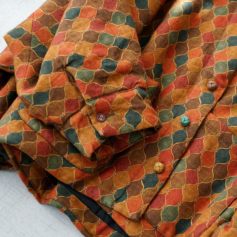 Внешняя торговля Женская одежда Прилавок Китайский Sle Ретро Теплый пуховик