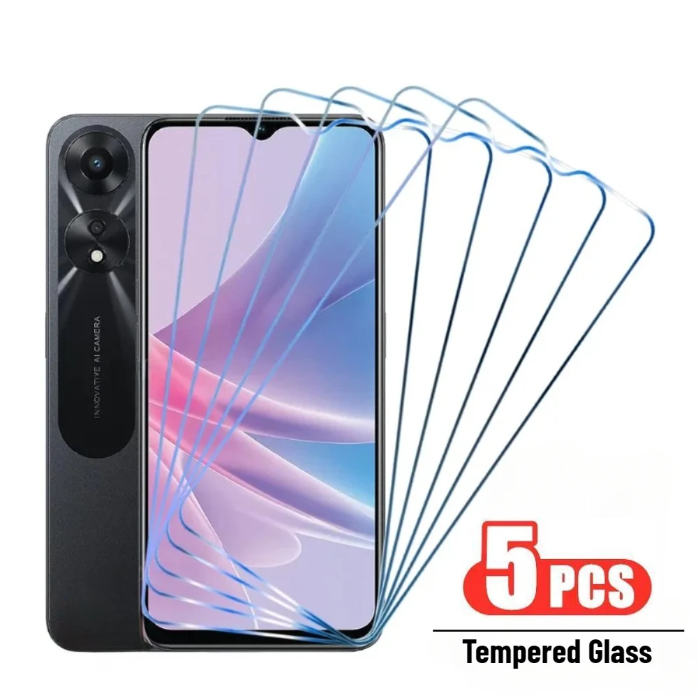5 шт. закаленное стекло 9H для OPPO A78 A74 A73 A98 A97 A96 A95 A94 Защитная пленка экрана A17 A16 A54 A53