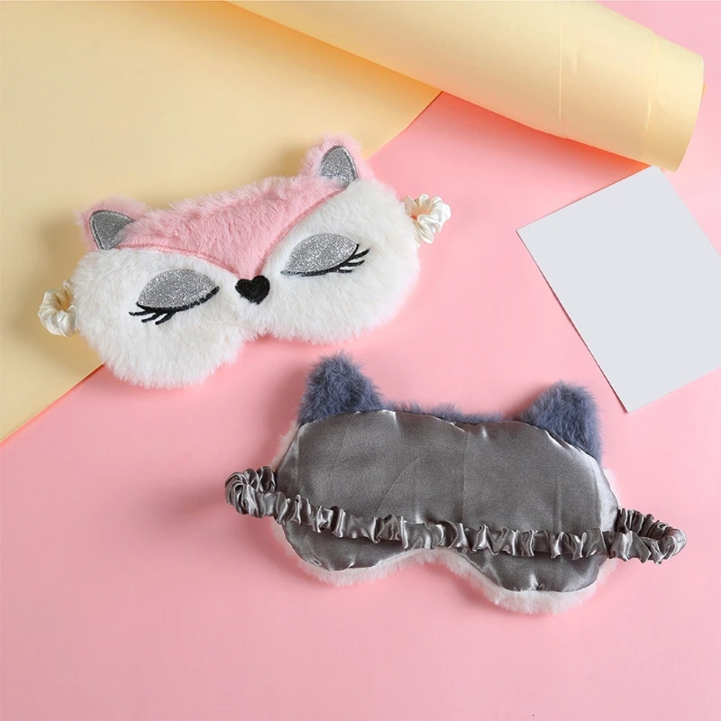 

28ED Удобная мультяшная маска для сна, затеняющий чехол, повязка на глаза для ночного сна, помощь в путешествиях, маска для сна, повязка на глаз...