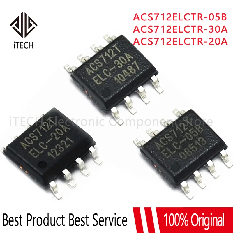 

1pcs ACS712TELC-05B ACS712ELCTR-05B-T ACS712TELC-20A ACS712TELC ACS712 ACS712TELC-30A 5A 20A 30A sop8