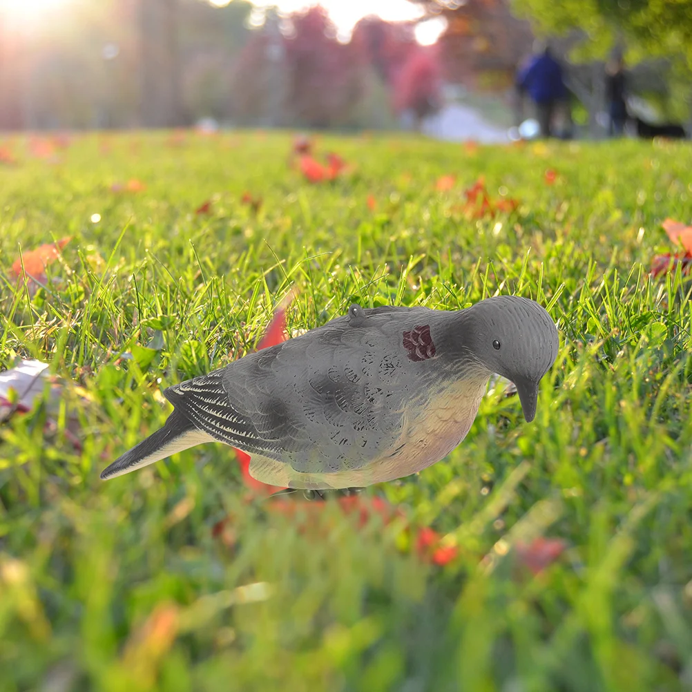 

2Pcs Artificial Pigeon Decoy Plastic Pigeon Decor with Clip Design Fake Bird Model Hunting Decoy