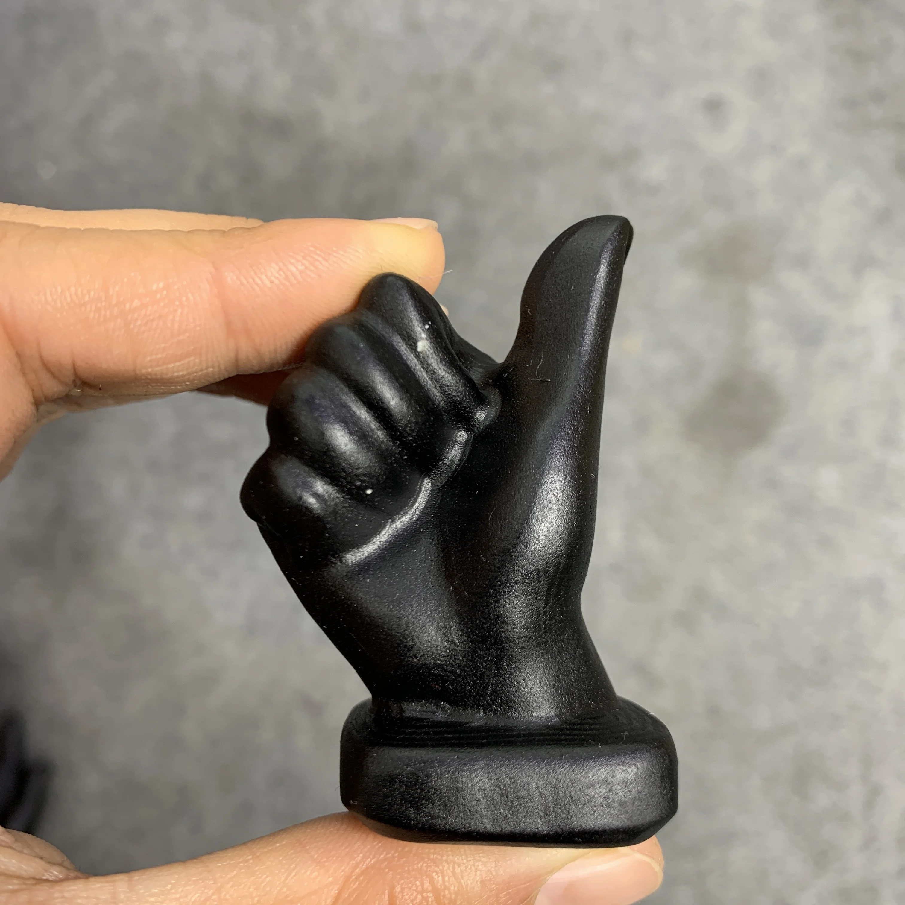 

Natural Crystal Stone Carving Black Obsidian Different gesture statues