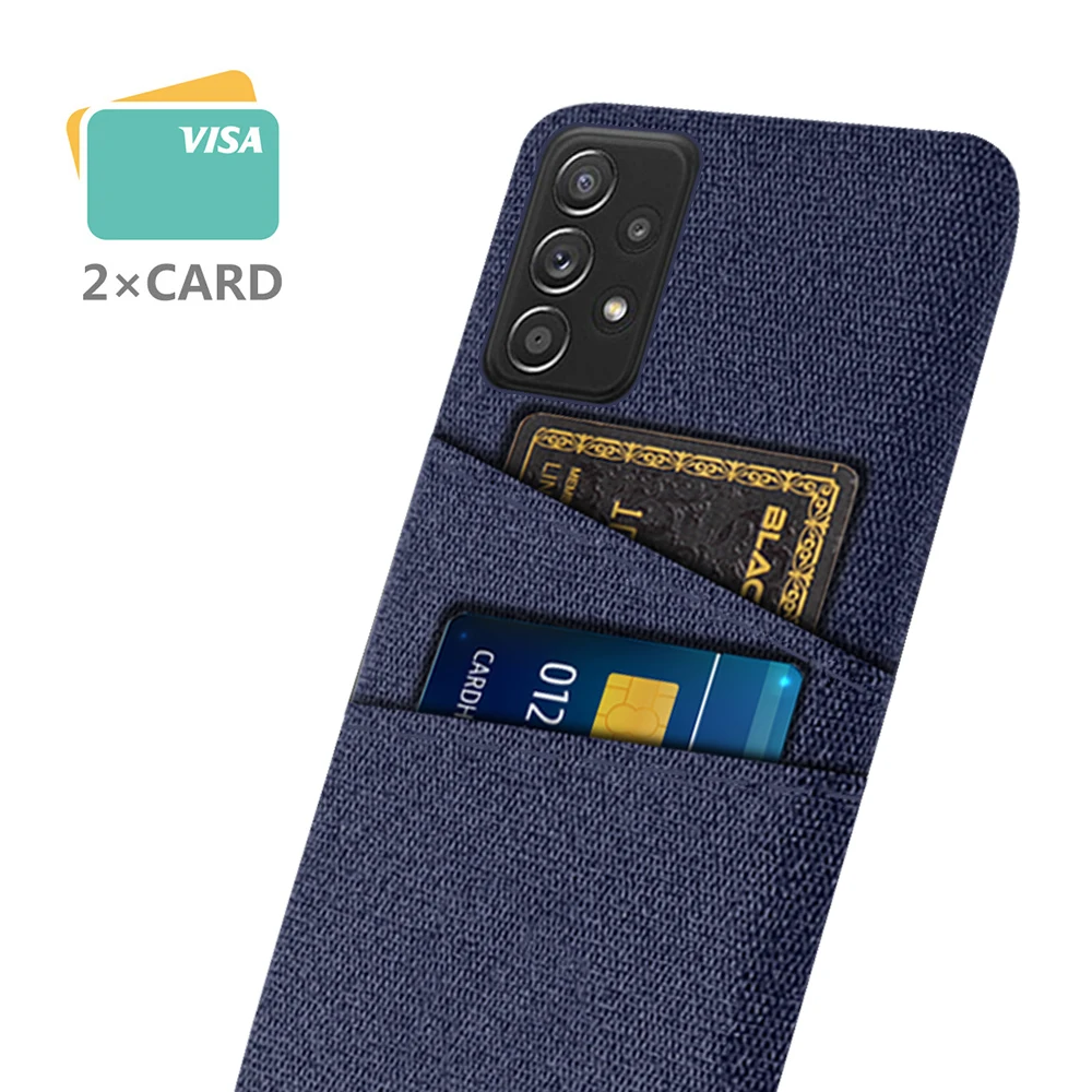 

For Samsung Galaxy A52 4G 5G Case Luxury Febric Antiskid Card Slots Cover For Samsung A72 A52S 5G Galaxy A 52 72 52S Coque Funda