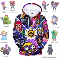 all character browlingss boys girls 3d hoodie sweatshirt stars kids shoot game cute cartoon clothing birthday gift