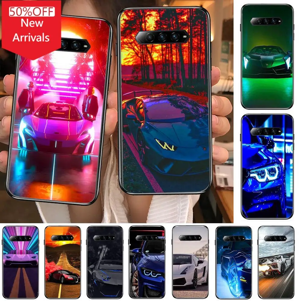 

Luxury supercar Phone Case For xiaomi redmi Black Shark 4 Pro 2 3 3s Cases Helo Black Cover Silicone Back Prett mini cover funda
