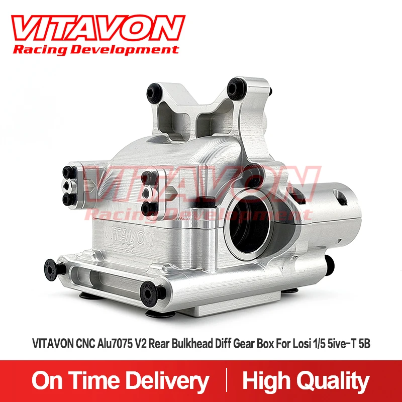 Фото VITAVON CNC Alu7075 V2 Задняя переборка дифференциала коробки передач для Losi 1/5 5ive-T 5B №1
