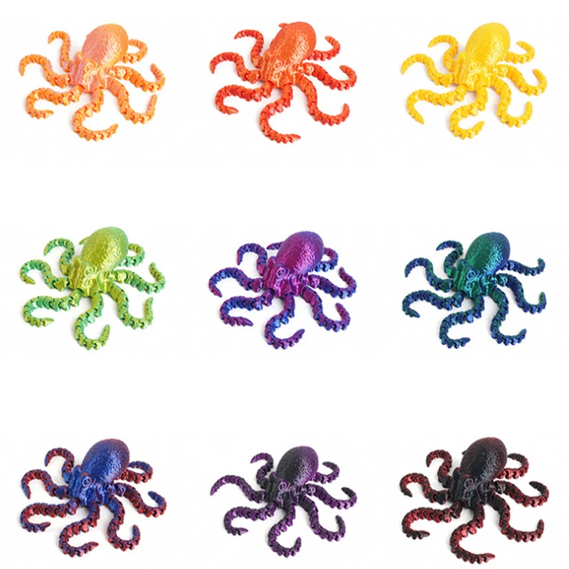 3D печатный осьминог подвижные гибкие суставы игрушка-непоседа украшение для