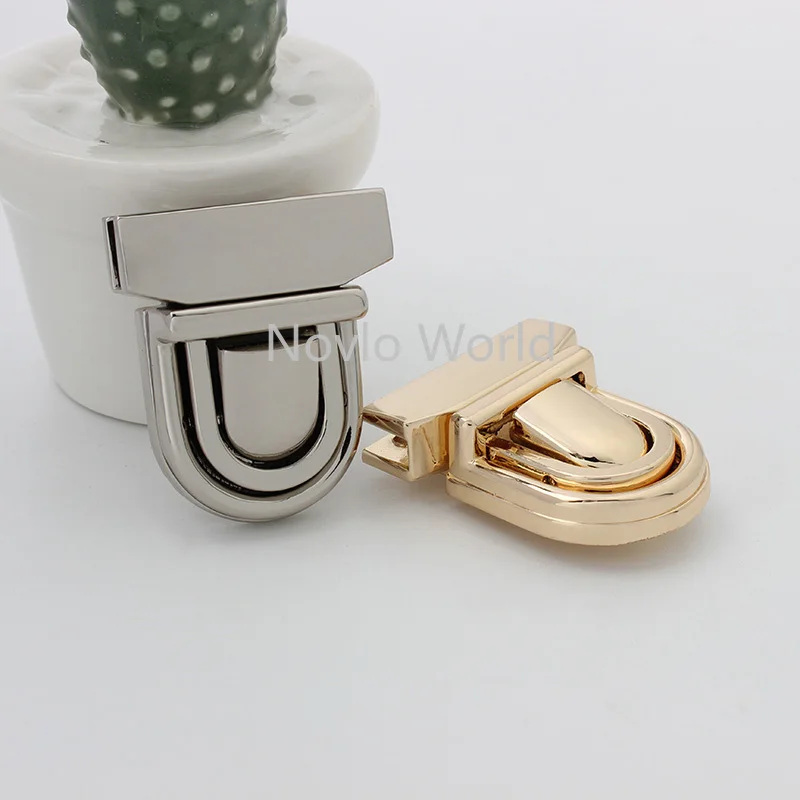 5-20 pieces 3 colors 42x34mm Shiny Color Tongue shaped New Push Lock for DIY Handbag Briefcase Purses Accessories