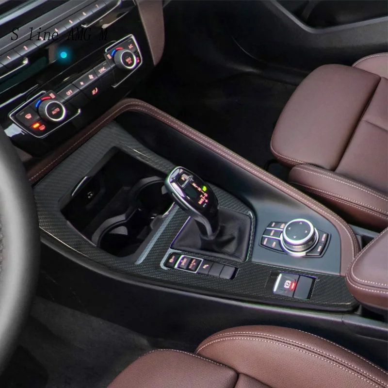 

Автомобильный Стайлинг кнопка переключатель рамка панельная Накладка для коробки передач наклейка отделка для BMW X1 F48 2016-2022 аксессуары для интерьера из углеродного волокна