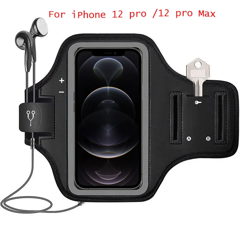 

Running Sports Arm Band Case For iPhone 12 Mini Pro Max корпус телефона Phone Holder Waterproof Gym Workout Arm Pouch On Hand