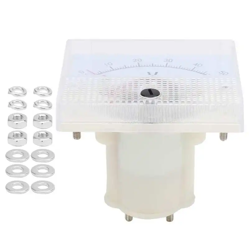 

Voltmeter DC Panel Meter Measuring Instrument Embedded Installation 85C1 DC 0~50V Pointer DC