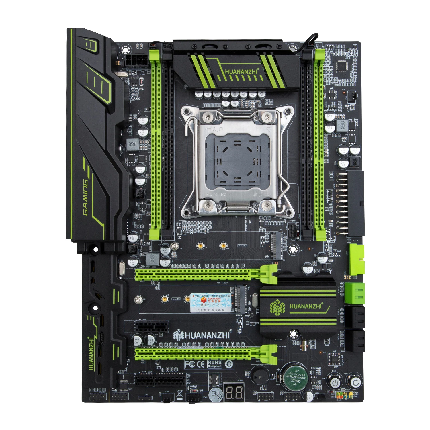 Материнская плата HUANANZHI GREEN LGA 2011 с Intel XEON E5 2689 память 4*8 ГБ DDR3 RECC поддерживает M.2 NVME