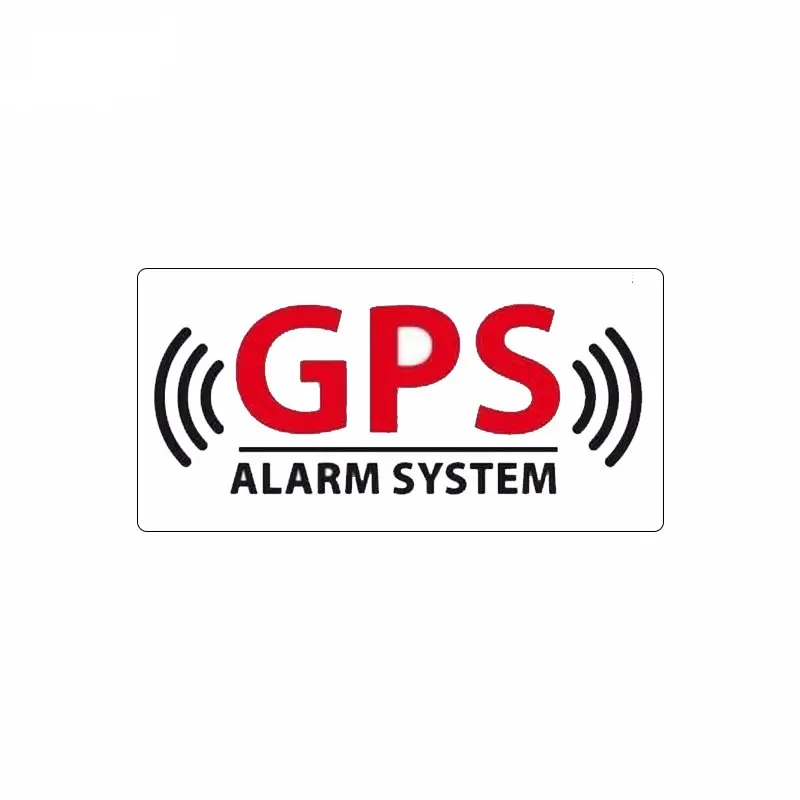 

4 Pieces of Alarm System GPS Tracking Equipment Safety Warning Waterproof PVC Sticker Car Sticker Window 5x2.5cm