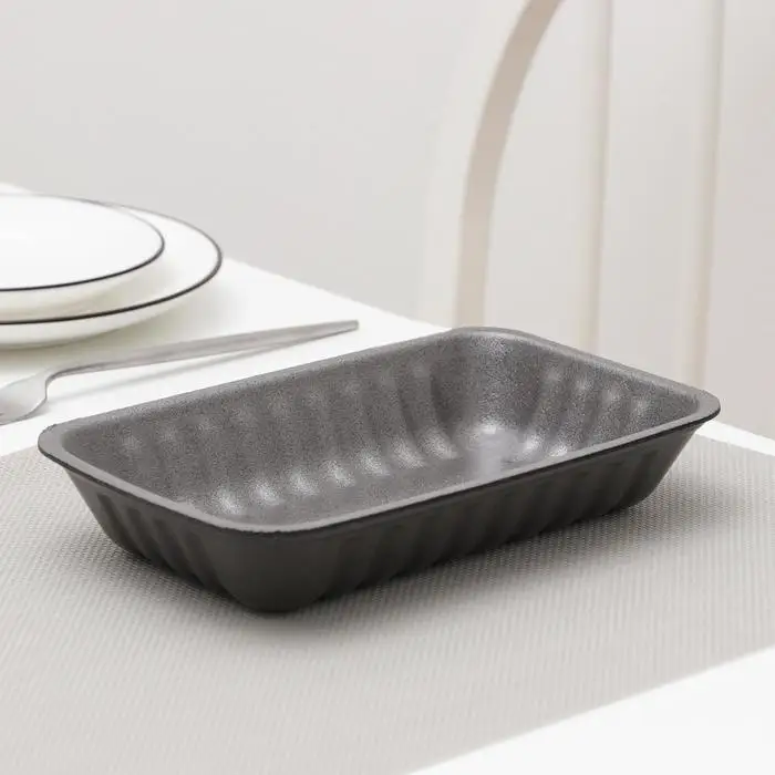 Подложка-лоток для продуктов одноразовая, 22,5×13,5×4 см, цвет чёрный |  AliExpress