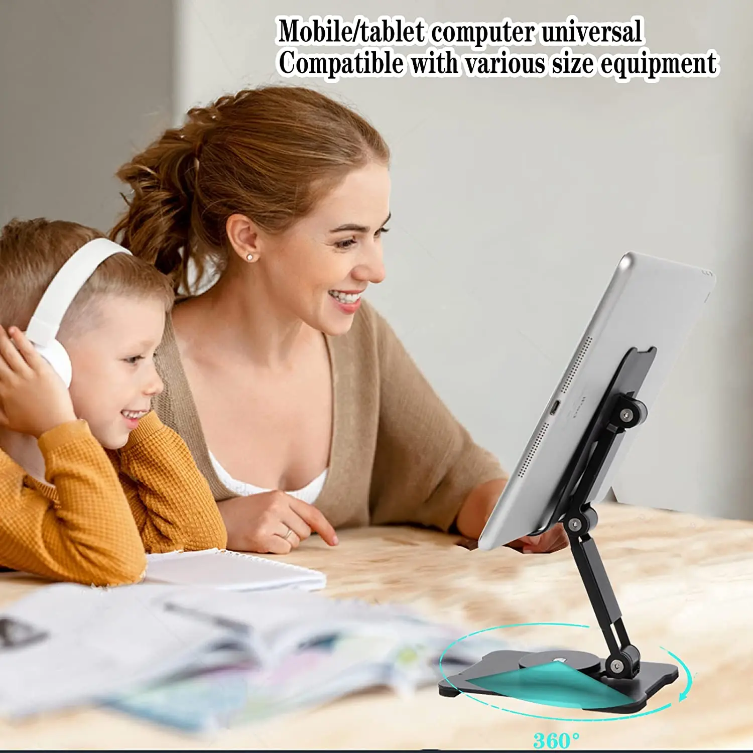 Phone Stand Aluminum Cell Phone Adjustable Desk Phone Holder for iPhone 13 12 Pro Max Tablet Support Mount Holder Stand