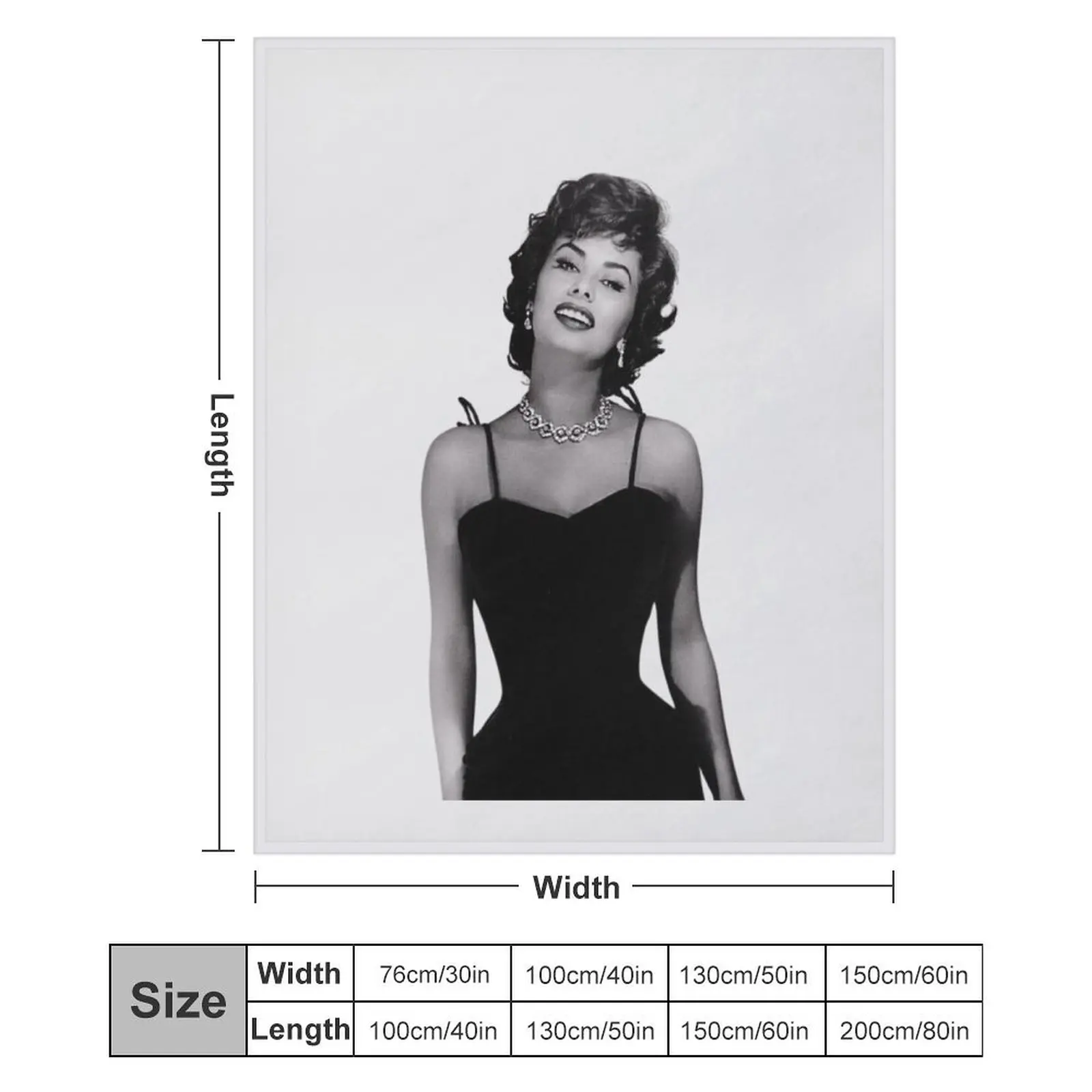 Софи Лорен 1950-е годы. Одеяло для путешествий теплое одеяло