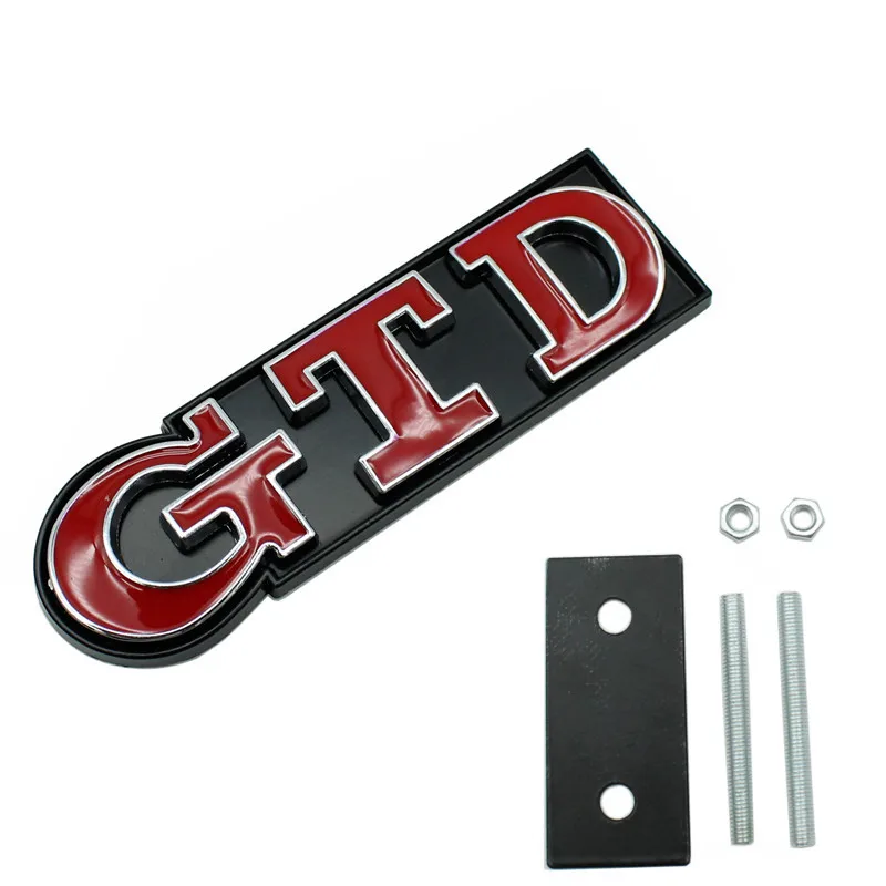 Металлические Автомобильные буквы багажник GTD эмблема наклейка передний Гриль