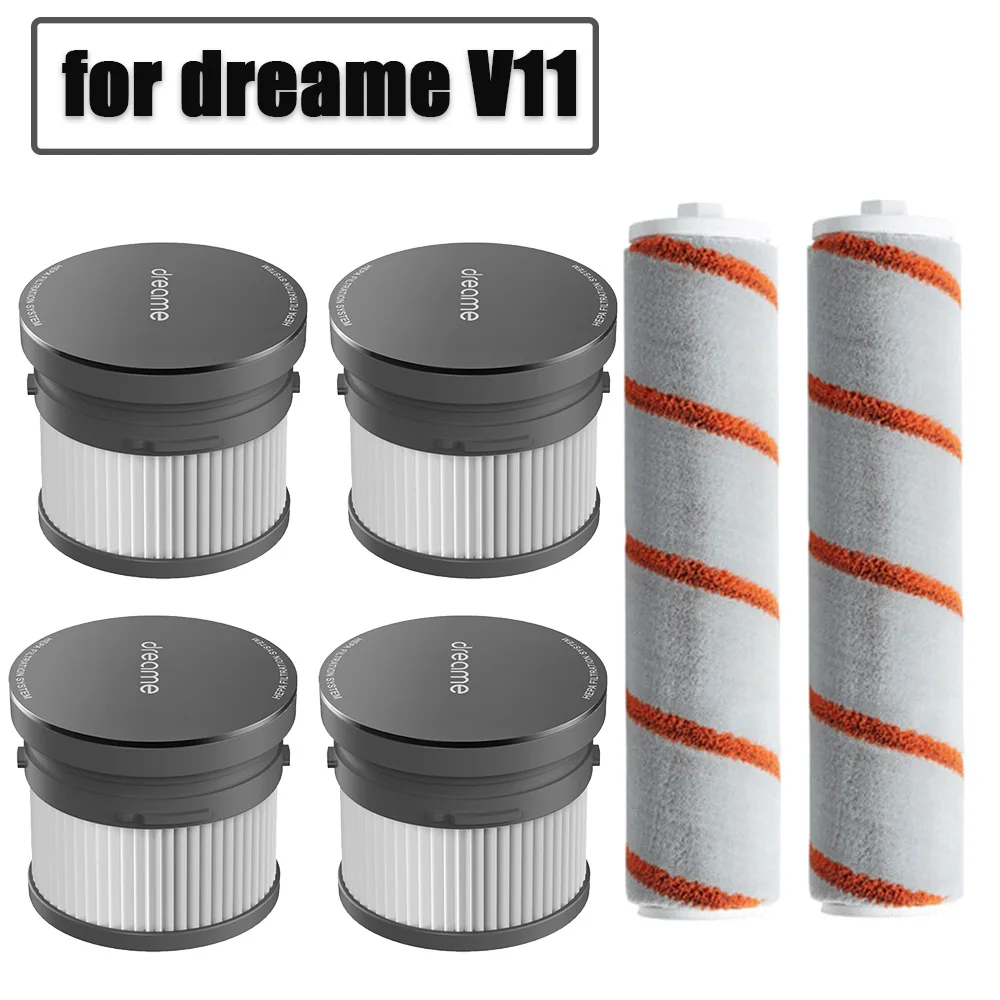 

Набор деталей для Dreame V11, ручные аксессуары, HEPA фильтр, роликовая щетка, мягкая пушистая щетка, основная щетка, швабра