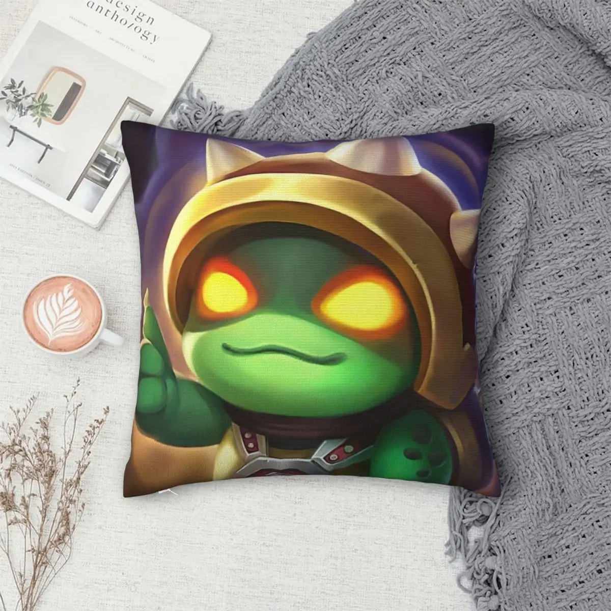 Chibi Rammus OK Pillow Case League Battle Game Legends Cushion Covers Awesome Zippered Decor Pillowcover for Bed 18&quotx18&quot