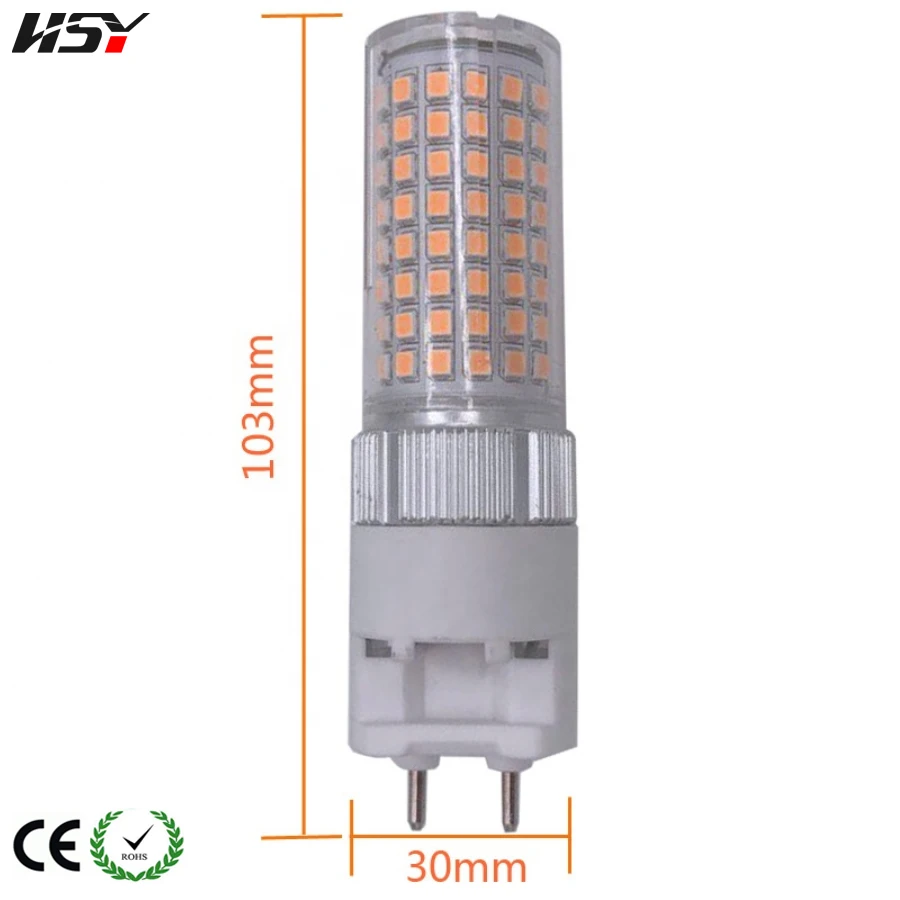 5PCS LED Light G12 12w With Cover 85-265V 3000k 4000k 6500k 30x103mm 120PCS 2835SMD PF0.9 Replace Halogen Bulbs LED G12 Lamp