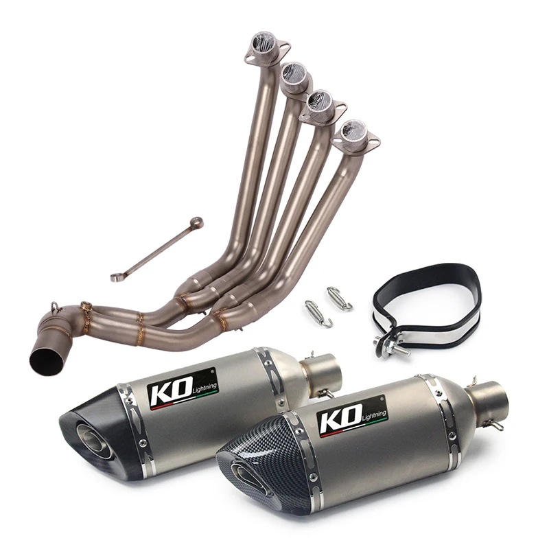 

Motorcycle Exhaust System For HONDA CB650R F CBR650F 2014-2022 Muffler Front Link Pipe section Removable DB Killer Slip-on 51MM