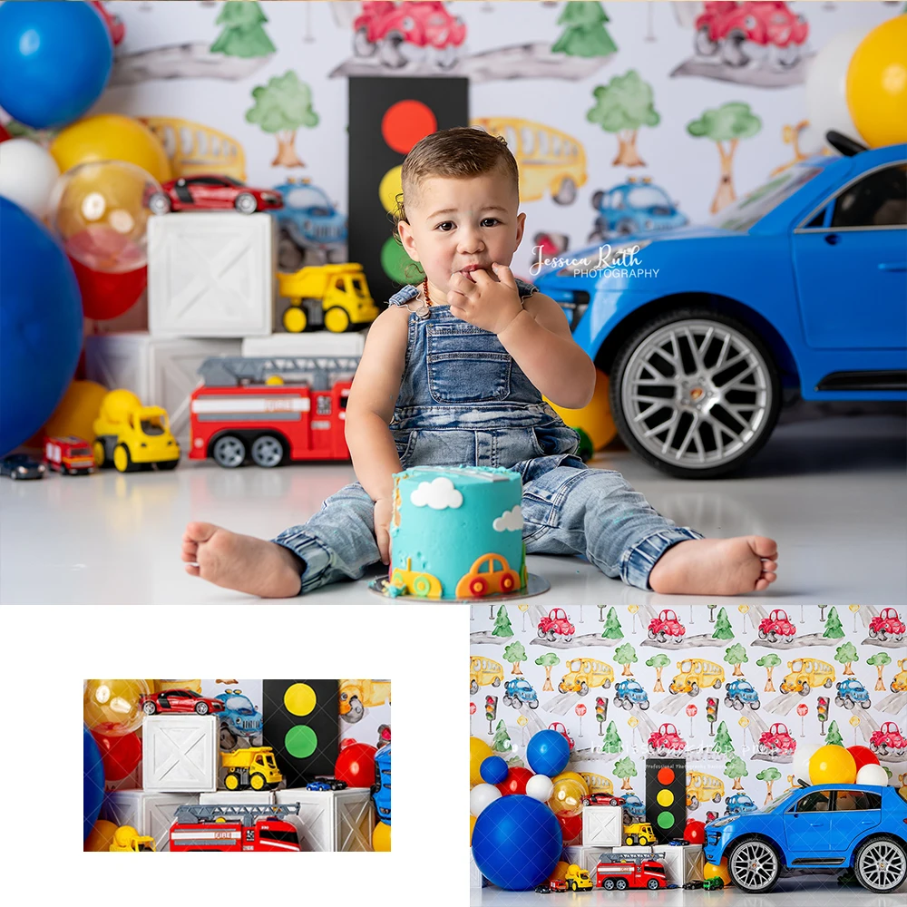 Фоны для фотосъемки детей и мальчиков с изображением светофора торта на день