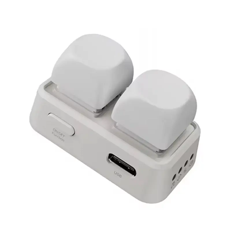 Фото Беспроводная Bluetooth-клавиатура-пульт ABZW Lazy Artifact с двумя кнопками для перелистывания страниц для электронных книг Kobo, новейшая версия, белая №1