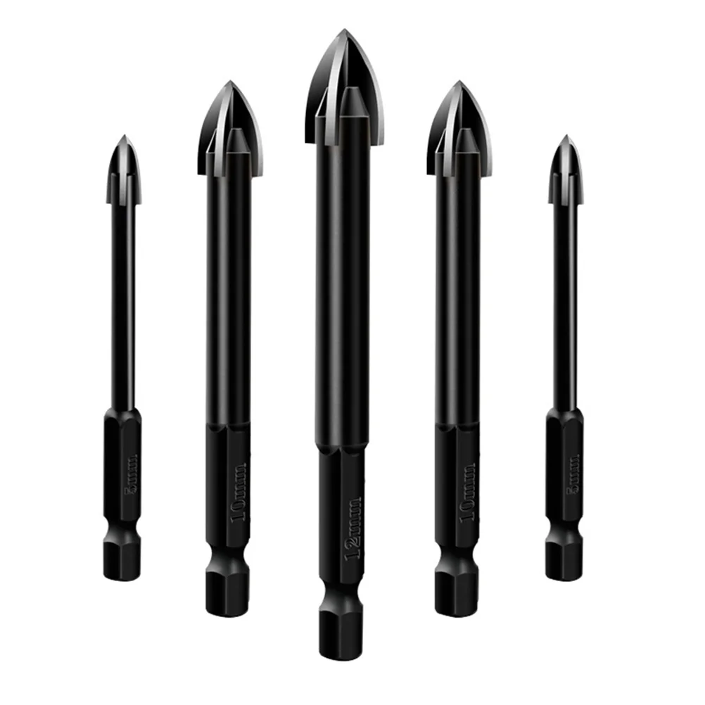 

Drill Bit Plug Hole Opener Tile Wood Ceramic Cutting Set Head Woodworking Cross Alloy Metal Hand Tools Accessories Maker Masonry