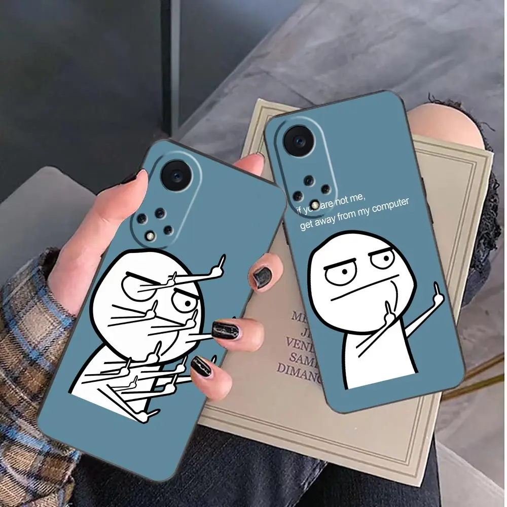 

Capa Case For Huawei NOVA Y90 Y70 Y61 10 9 9SE 8 8I 7 7I 5 5I 4 3 3I 2 2I 2S Lite Plus Pro Case Para Funny Cartoon Middle Finger
