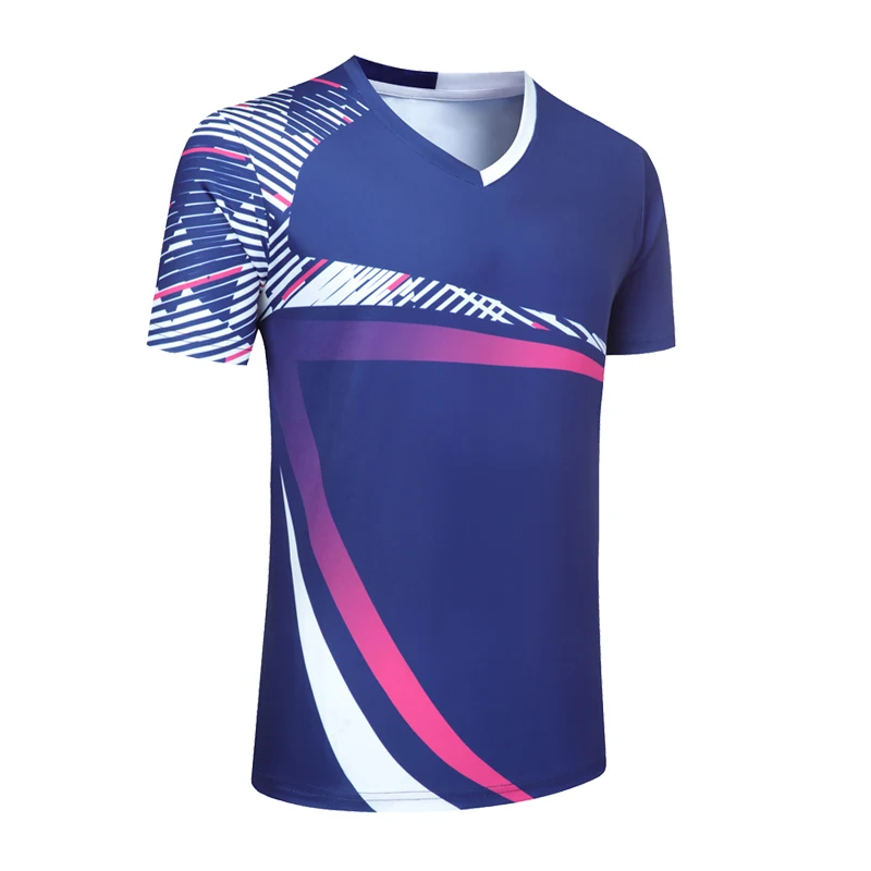 

Детская модная спортивная футболка для бадминтона с коротким рукавом, быстросохнущая дышащая футболка для волейбола, тенниса, тренировочн...