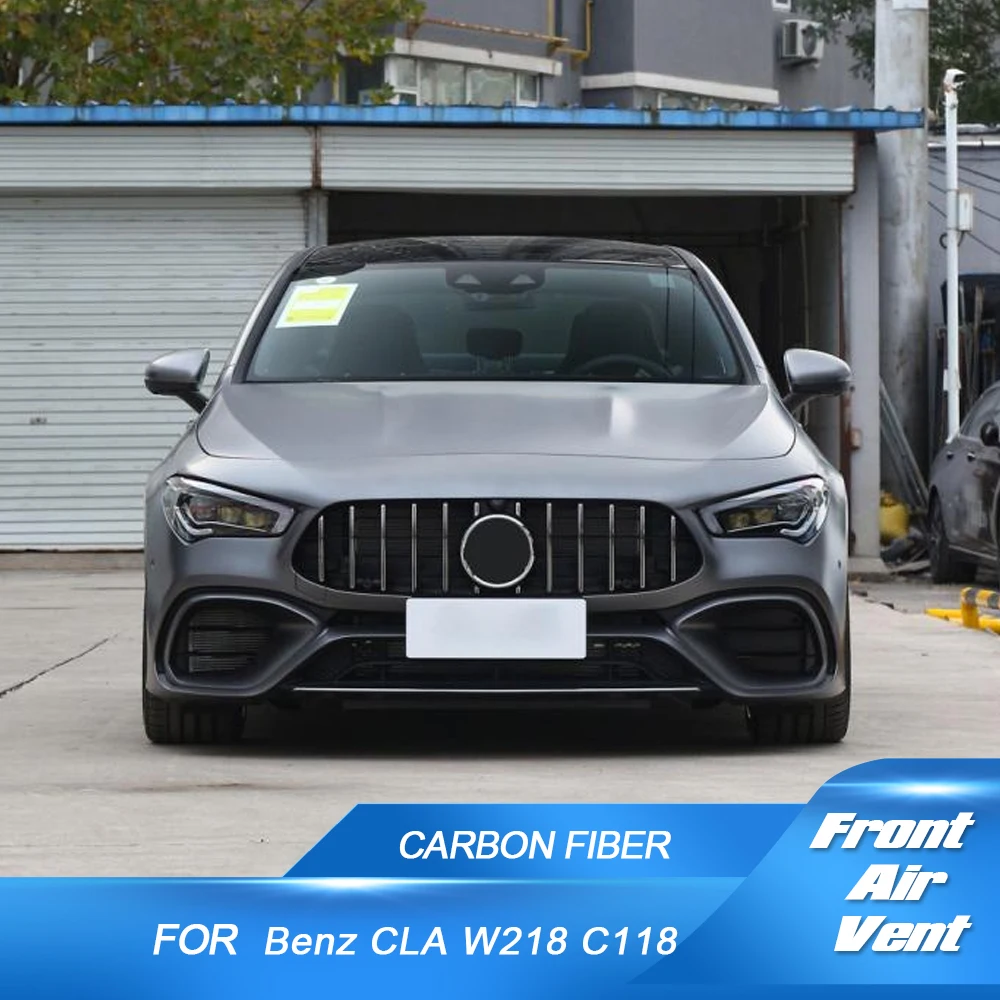 

Car Front Bumper Splitters for Mercedes-Benz CLA Class W118 C118 AMG CLA35 CLA45 2020-2022 Carbon Fiber Air Vent Outlet Cover