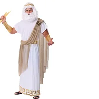 Halloween Cosplay Ancient Greek Gods Zeus Costumes Adult King of Rome Cosplay Carnival Stage Show Role Play Costume Party Dress