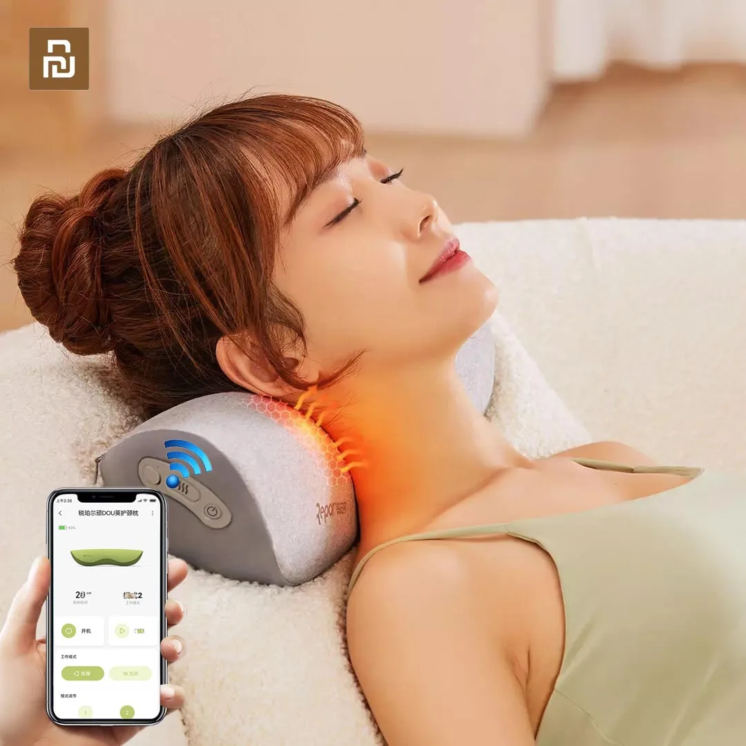 Умная массажная подушка Youpin Repor для шеи графеновая электрическая плеч