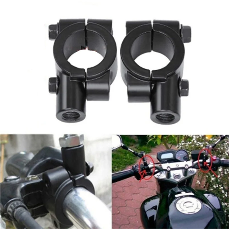 

2PCS M8 M10 Motorcycle Rearview Mirror Holder Handlebar Mount Aluminum Alloy Bracket Autocycle Accessories