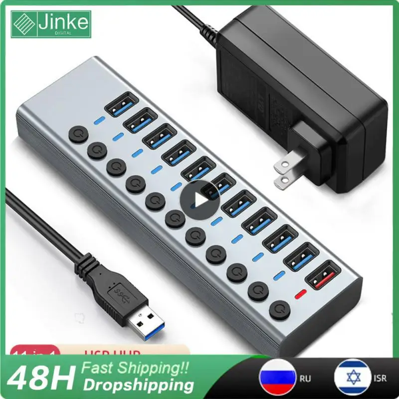 

Charging Usb 3.0 Usb Hub Splitter 5/8/11 Ports Aluminum Alloy Usb Docking Station High-speed Adapter Data Transfer Portable