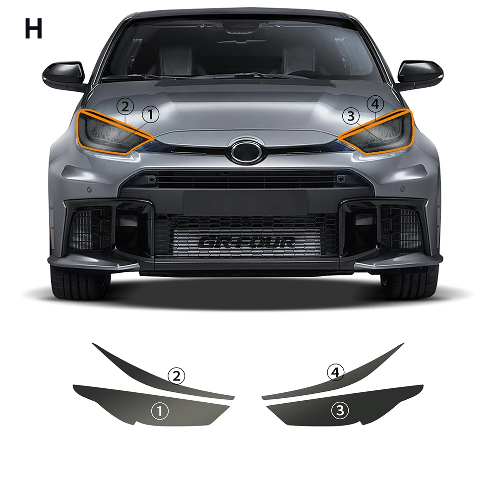 

Защитная пленка из ТПУ для фар и заднего вида Toyota GR Yaris 2024 2025 2026, предварительно вырезанная, для защиты от царапин, прозрачная.