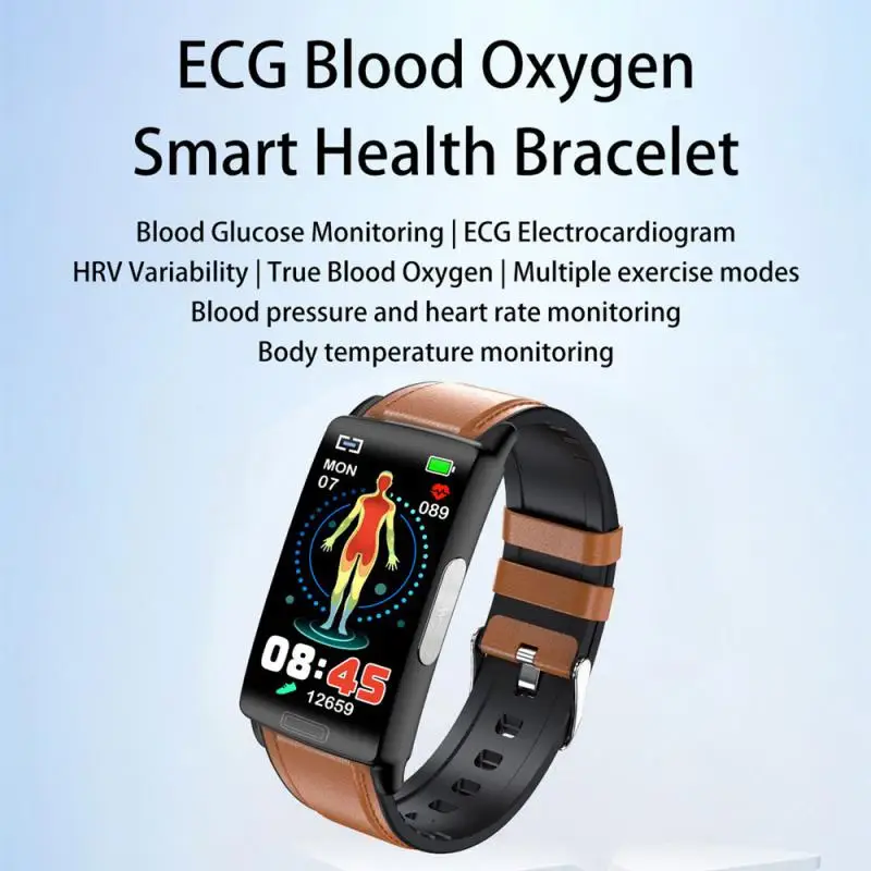 

Смарт-часы E610 с функцией измерения ЭКГ, ФПГ, уровня сахара в крови, кислорода в крови, пульса, температуры тела, мониторинг сна, водонепроницаемые спортивные часы IP68