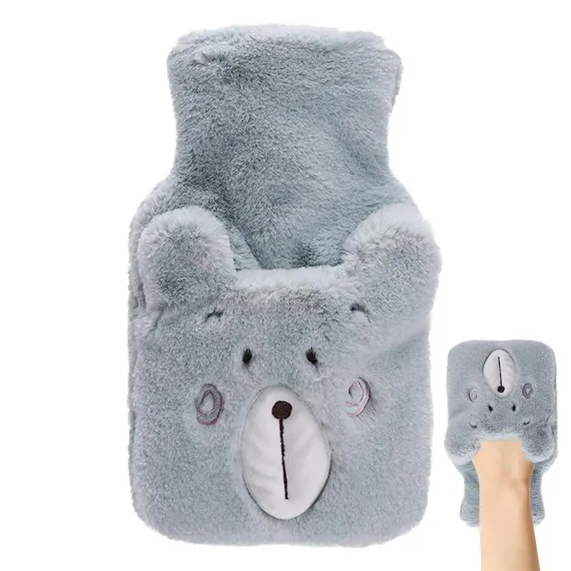 

Hand Warmer Pouch Reusable Water Filling Hand Warmer With Washable Soft Plush Cover Leakproof PVC Hot Water Bag For Hot And Cold
