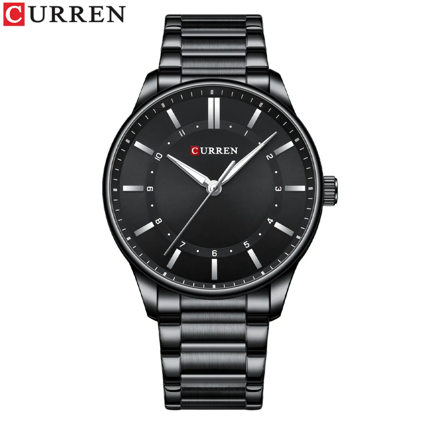 Фото Мужские кварцевые часы CURREN 8430 Classic Fashion, классический дизайн, светящиеся стрелки, простой золотистый корпус из нержавеющей стали, для делового и повседневного стиля, Reloj Hombre №5