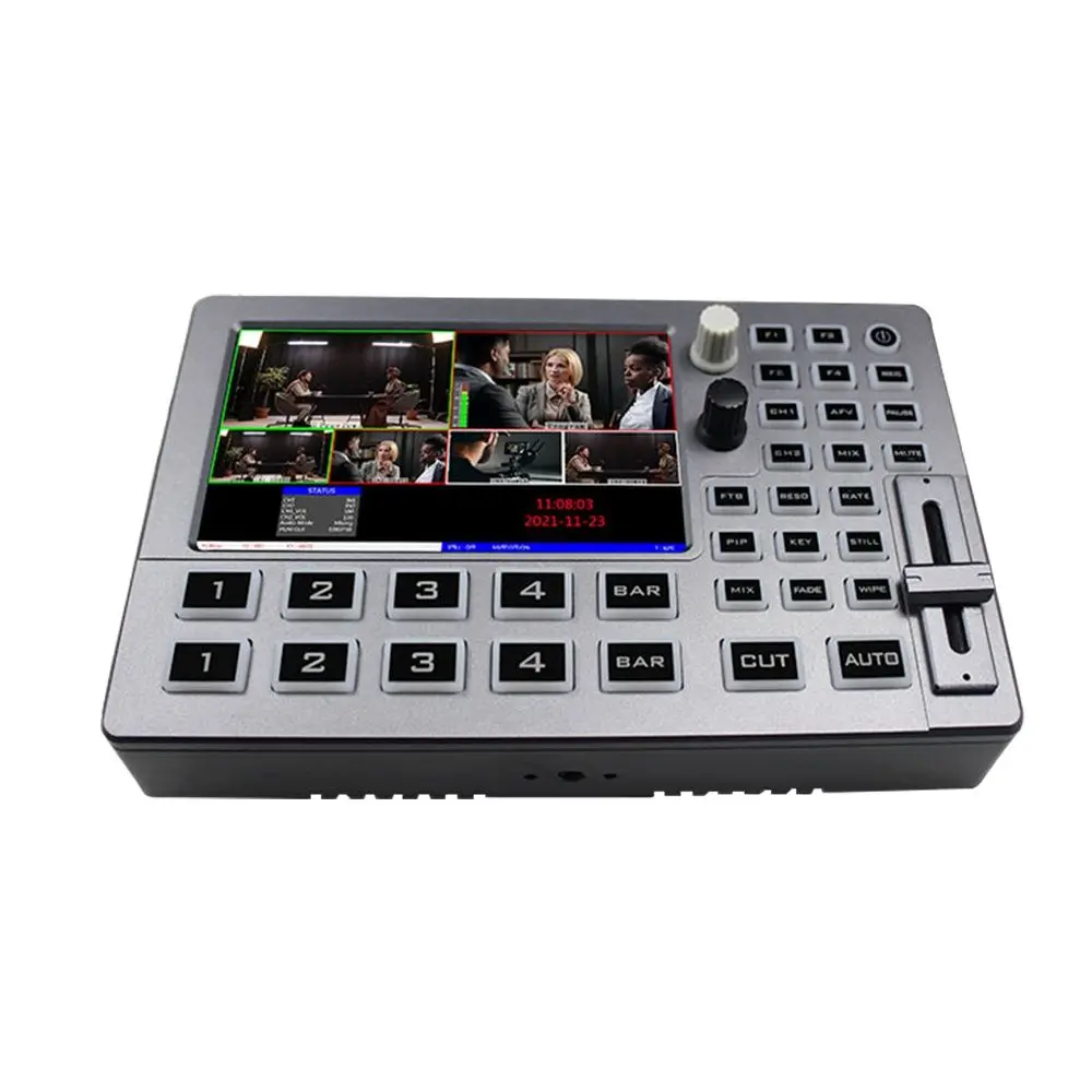 Видеопереключатель экрана DeviceWell HDS8101 5-дюймовый Full-HD ЖК-дисплей 4-канальные кнопки T-bar PGM PVW